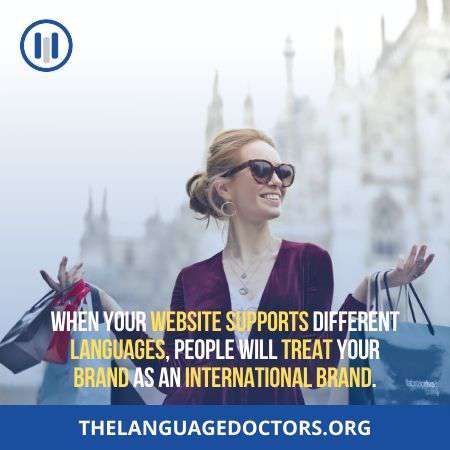 Enhance Brand Equity by a multilingual website for visitors 