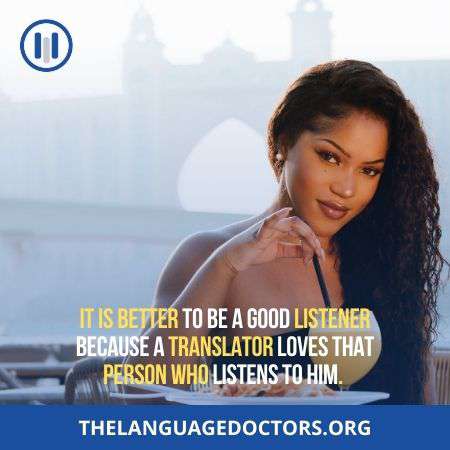 Be a Listener-while dating a translator 