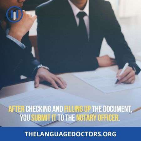 Could you submit it to notary officers