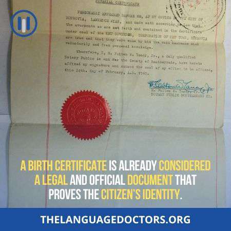 Do a translated birth certificates need to be notarized-clear your confusion